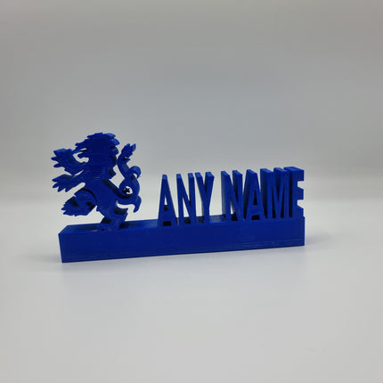 Rangers FC Personalised Name Display Stand - Alternative Angle View