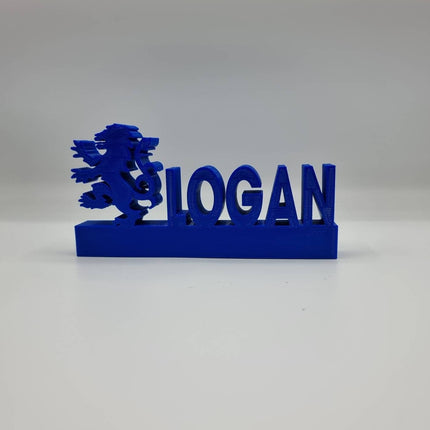 Rangers FC Personalised Name Display Stand - Close Up Detail View