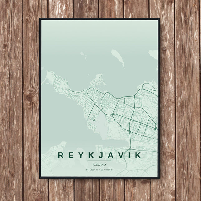Reykjavik Map Art Print - Wall Print | Personalised Gift