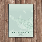 Reykjavik Map Art Print - Wall Print | Personalised Gift