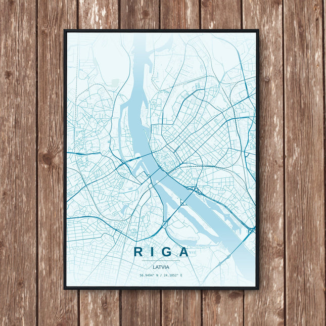 Riga Map Art Print — product image