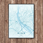 Riga Map Art Print - Wall Print | Personalised Gift