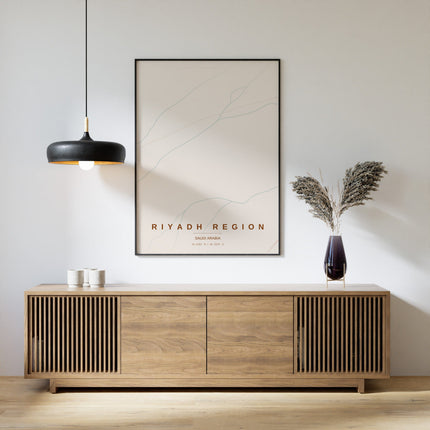 Riyadh Map Art Print - Alternative Angle View
