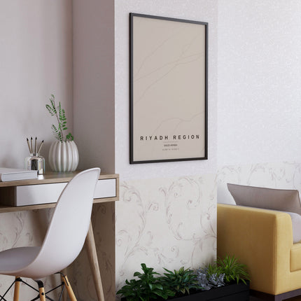 Riyadh Map Art Print - Alternative Angle View