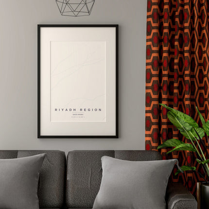 Riyadh Map Art Print - Lifestyle Room Setting