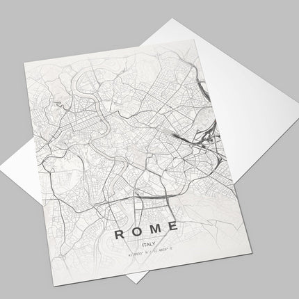 Rome Map Art Print - Alternative Angle View