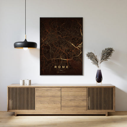 Rome Map Art Print - Lifestyle Room Setting