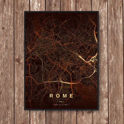 Rome Map Art Print - Wall Print | Personalised Gift