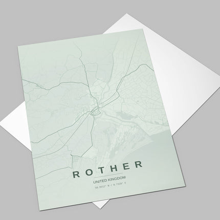 Rye Map Art Print - Alternative Angle View