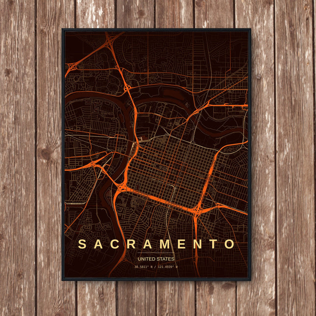 Sacramento Map Art Print — product image