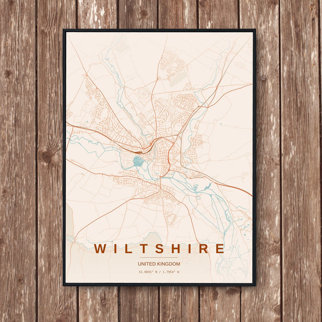 Salisbury Map Art Print — product image