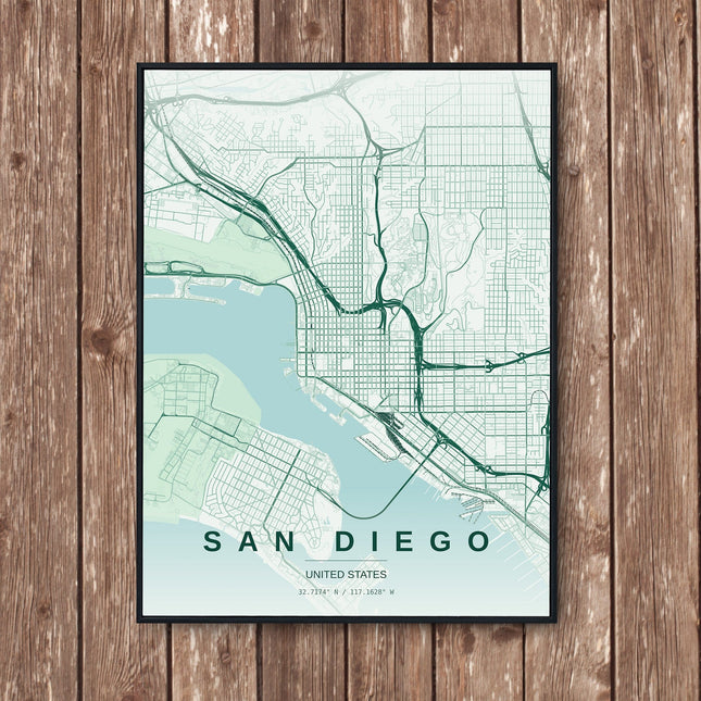 San Diego Map Art Print - Wall Print | Personalised Gift