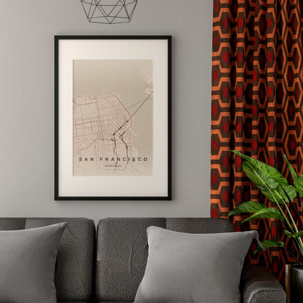 San Francisco Map Art Print - Alternative Angle View
