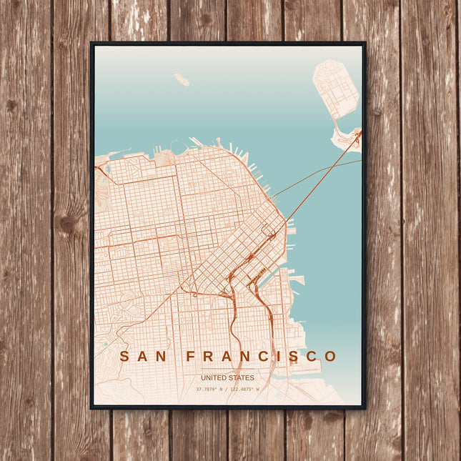 San Francisco Map Art Print - Wall Print | Personalised Gift