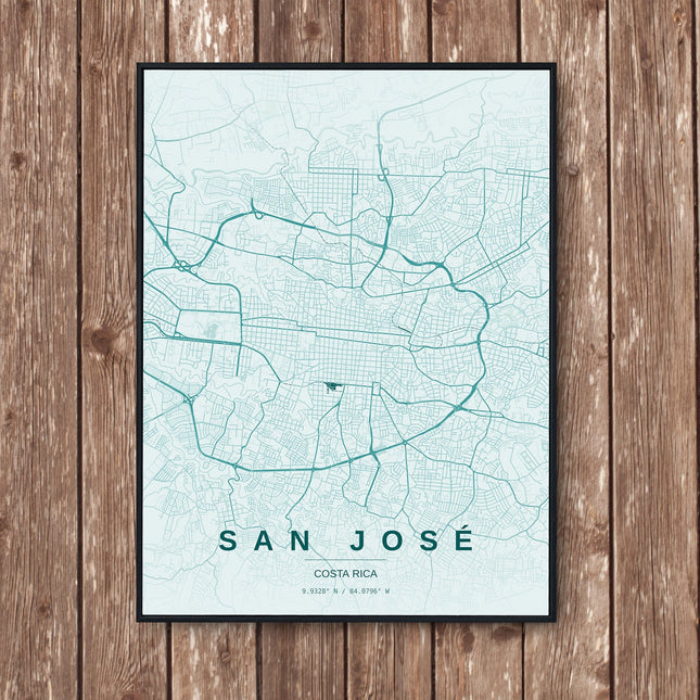 San José (Costa Rica) Map Art Print - Wall Print | Personalised Gift