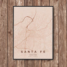 Santa Fe Map Art Print - Wall Print | Personalised Gift