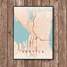 Seattle Map Art Print - Wall Print | Personalised Gift