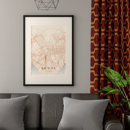 Seoul Map Art Print - Alternative Angle View
