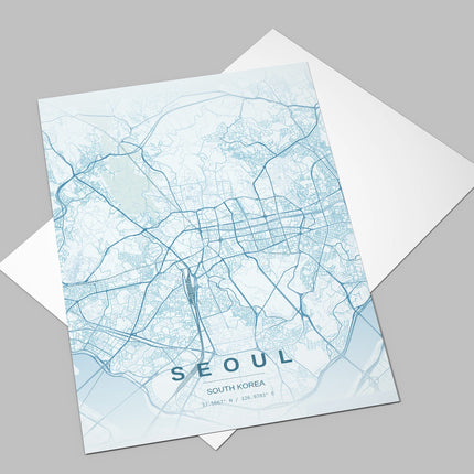 Seoul Map Art Print - Alternative Angle View