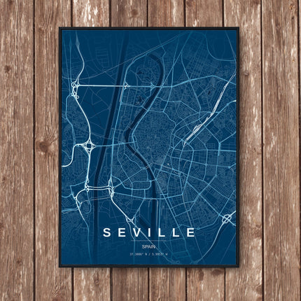 Seville Map Art Print - Wall Print | Personalised Gift