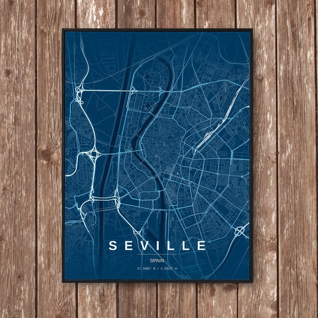 Seville Map Art Print - Wall Print | Personalised Gift