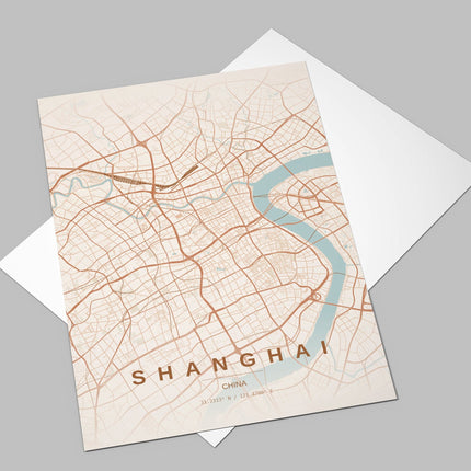 Shanghai Map Art Print - Alternative Angle View