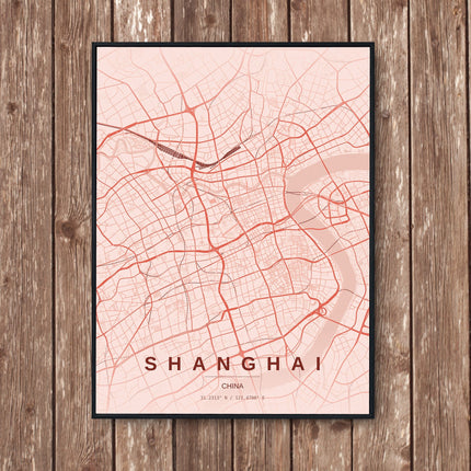 Shanghai Map Art Print - Wall Print | Personalised Gift