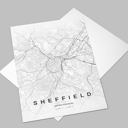 Sheffield Map Art Print - Lifestyle Room Setting