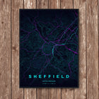 Sheffield Map Art Print - Wall Print | Personalised Gift