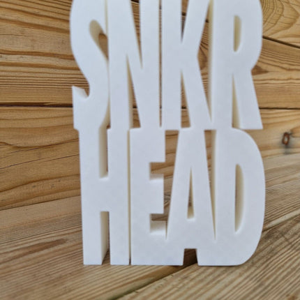 SNKR HEAD Sneakerhead Sign - Close Up Detail View