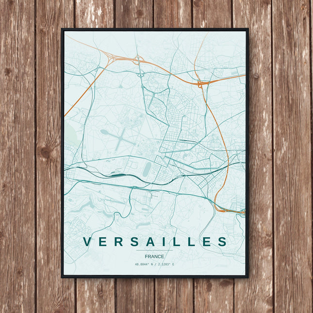 Versailles Map Art Print - Wall Print | Personalised Gift